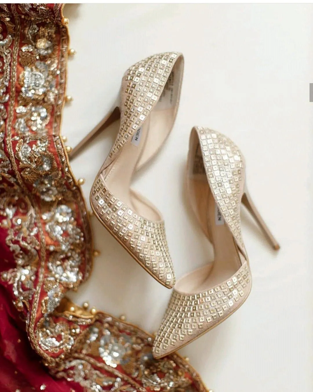 Diamond style party heels for bride