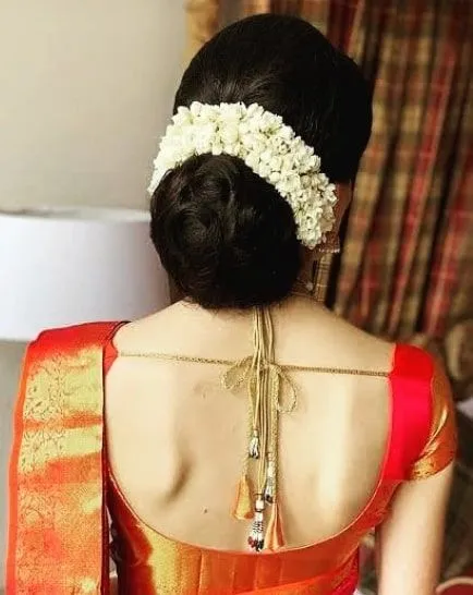 Classic Bun Hairstyle with Gajra