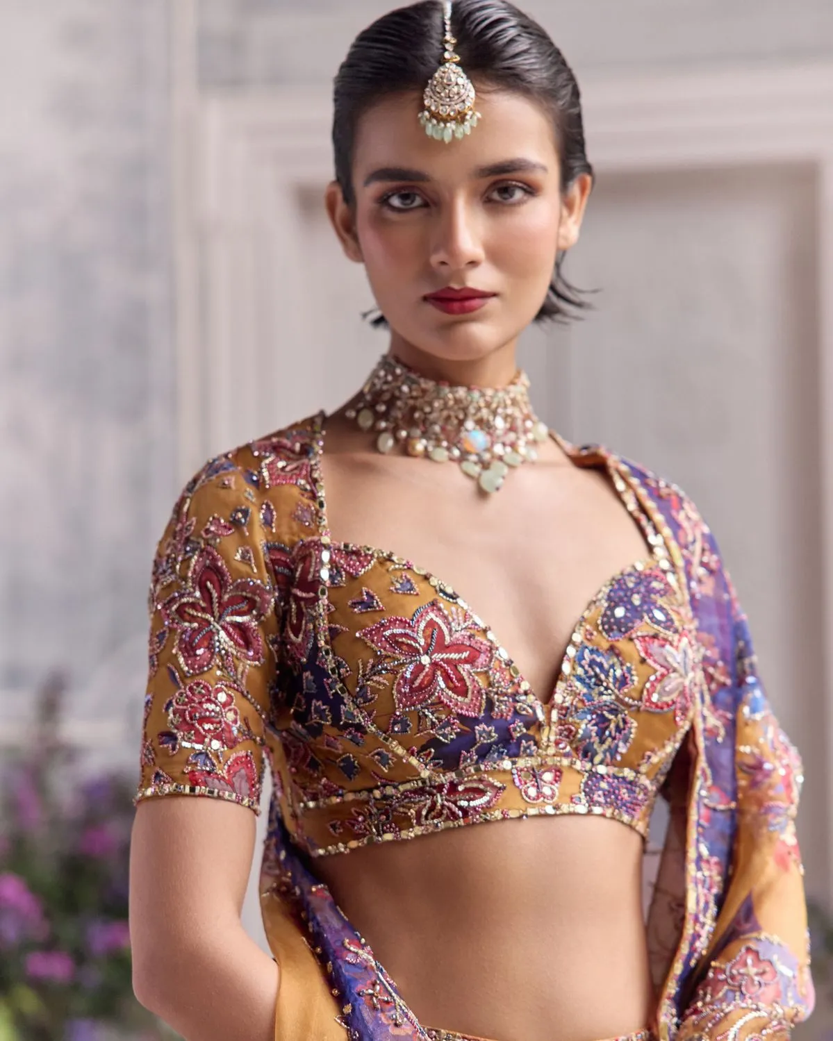 Colourfull choli style blouse